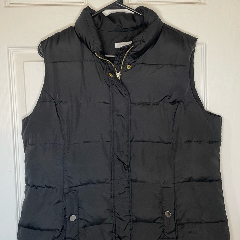 Charter club Women's Black Puffer Vest